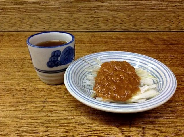 老酒とネギ味噌|Takaponさん