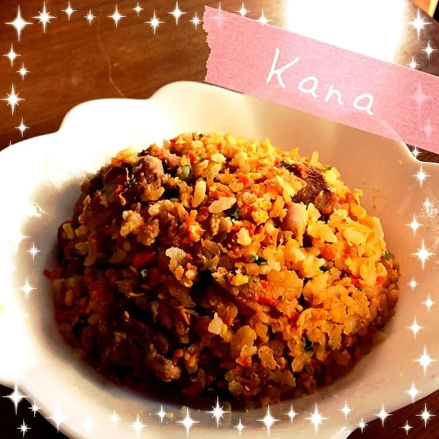 ゴロゴロ肉のチャーハン♡|香奈さん
