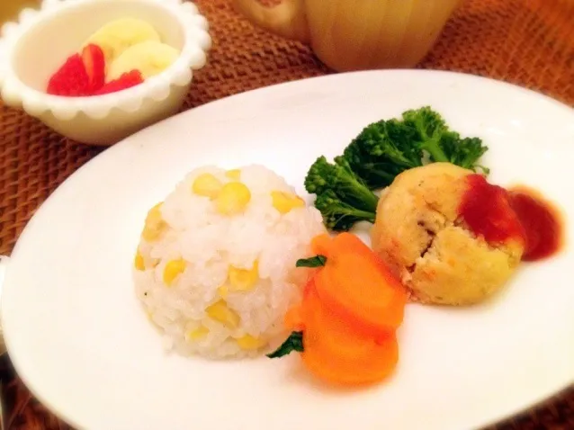 Snapdishの料理写真:【子供ごはん】my daughter's favorite foods|ペンギンさん