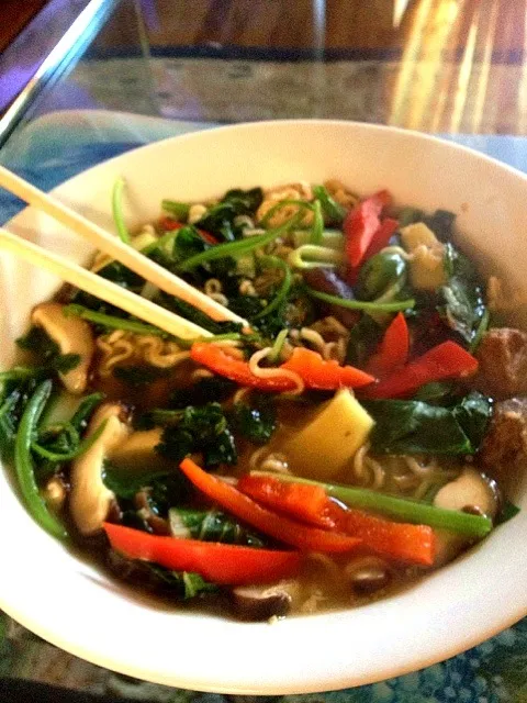 Pork and veggie noodle soup|christina marie 😋🍷🐼💋💚さん