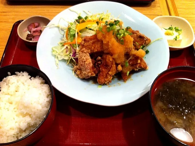 おろしポン酢唐揚げ定食|まりりんさん