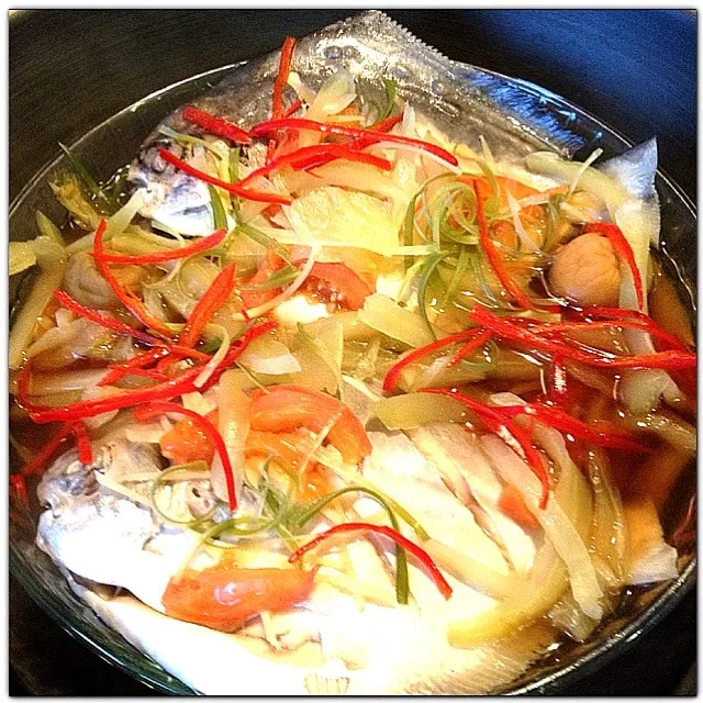 Steamed Promfret - Teochew style|12Dragonさん