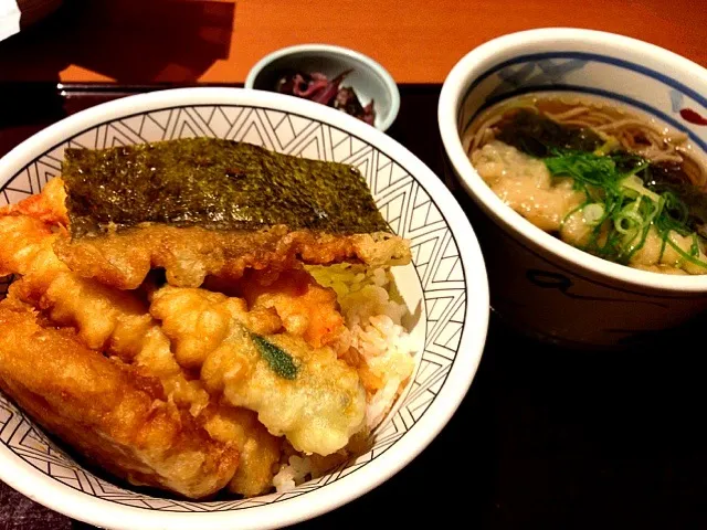 天丼 温そばセット|＊＊＊さん