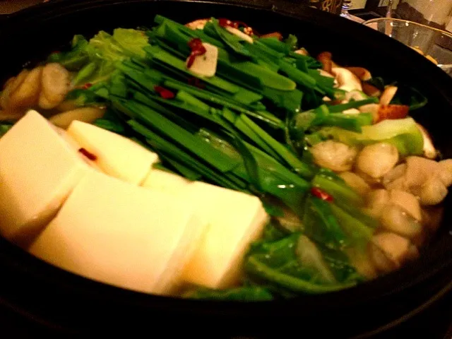 塩味もつ鍋🍶スーパーで手に入れた丸腸で🍴|サクラさん