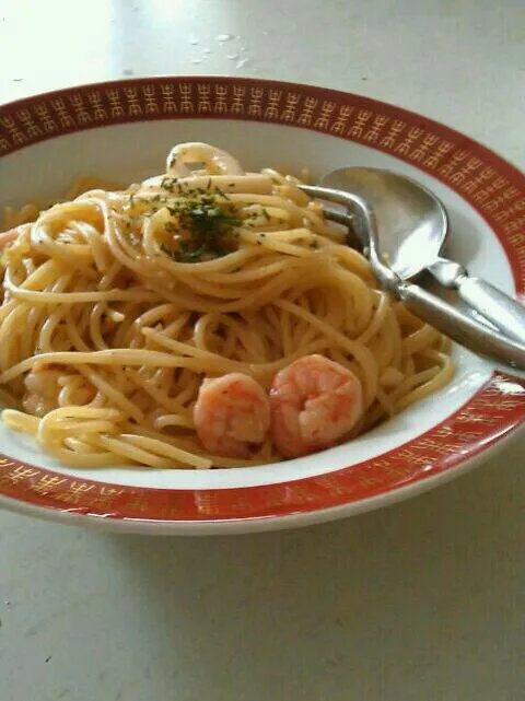 Seafood pasta with shrimp bisque sauce|Cindyさん