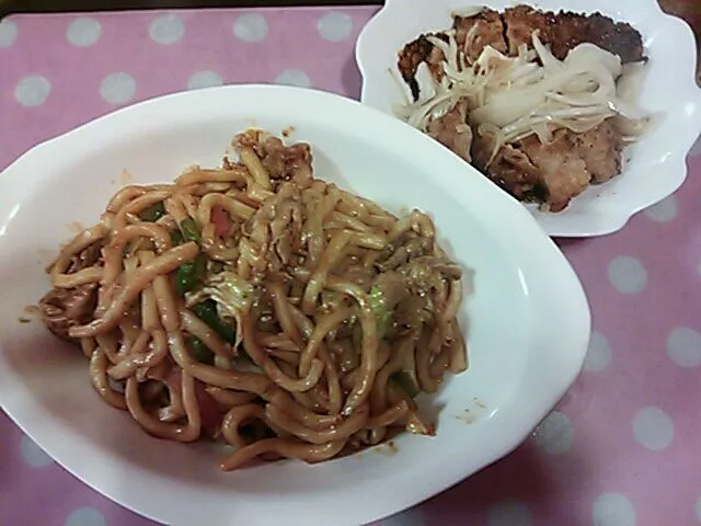 キムチ焼きうどん&チキン南蛮|クラキティさん