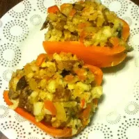 Crab stuffed pepper|tanya dewaltさん