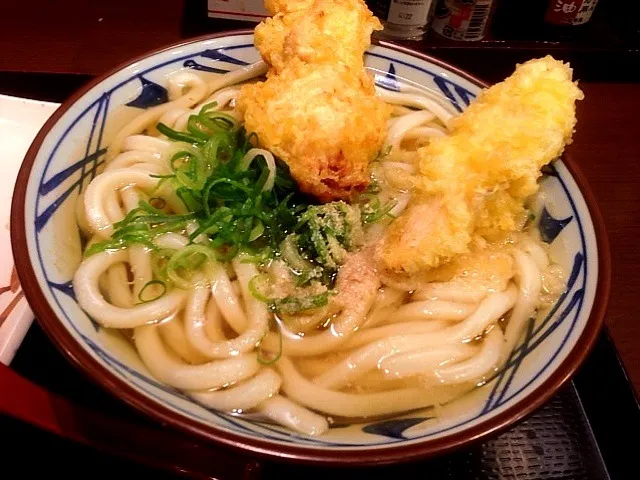 かけうどん 太刀魚天、かしわ天つき|yoooochanさん