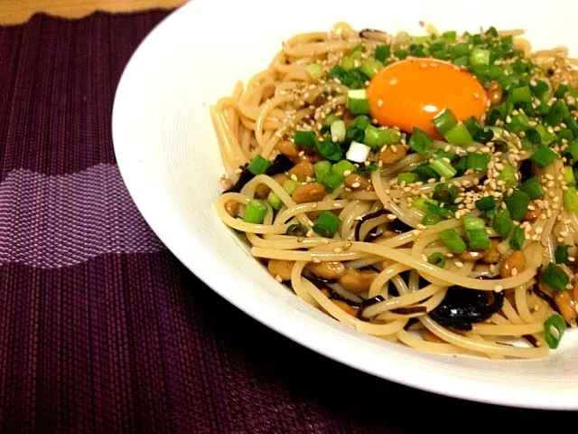 バター醤油風味の納豆パスタ|ハルさん