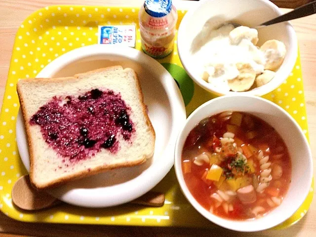 今日も給食風朝ごパン♪|パンダ母さん🐼さん