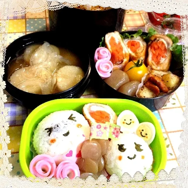 Snapdishの料理写真:旦那サマと末っ子ᑦᑋᵃᵑ✼ のお弁当|ゆりっぺ⋆*❁さん