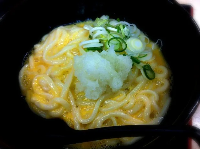 Snapdishの料理写真:本日のランチ。かき卵うどん。(ﾟдﾟ)ｳﾏｰ 。|JTKさん