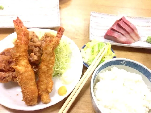 Snapdishの料理写真:えび唐ランチ@和楽|yoooochanさん