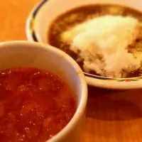 Snapdishの料理写真:ミネストローネとチーズカレー|まるぐるめさん