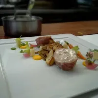 Anderson-Avilla Farms Rabbit with Sweetbreads on top of Yellowfoot Mushrooms|jenniferさん