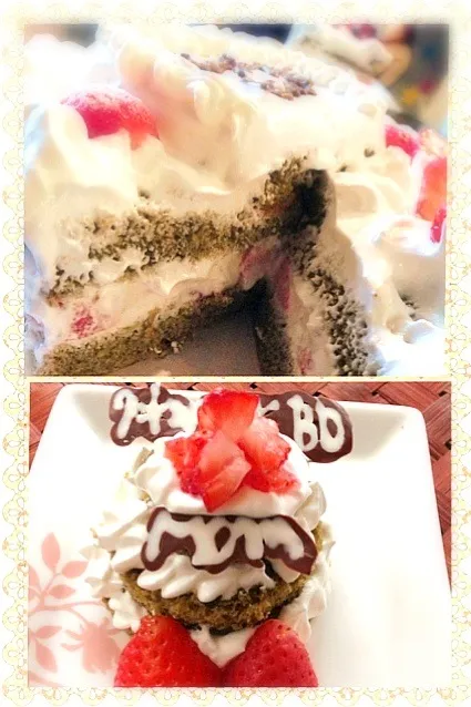 Snapdishの料理写真:section of a cake🎂ケーキの断面🍴&mini cake|🌈Ami🍻さん