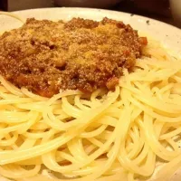 Snapdishの料理写真:ミートソーススパゲティ|ゆきこさん