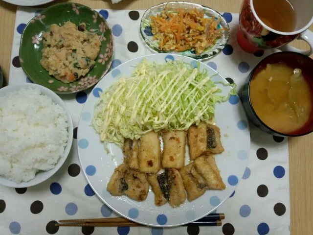 2013.2.19 晩ご飯　太刀魚唐揚げ|ひろさん