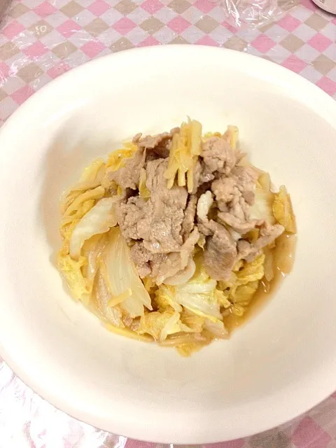 白菜と豚肉しょうが醤油蒸し煮|ほてい食堂さん