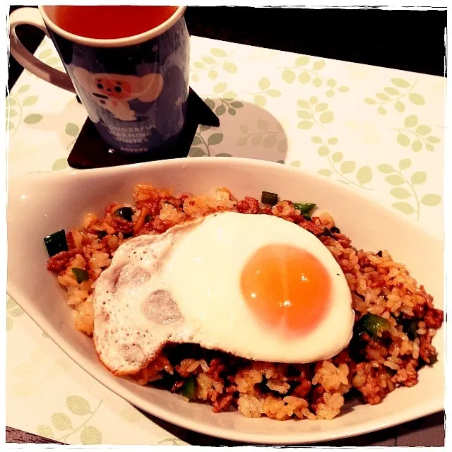 ピーマンとひき肉の甘辛炒飯|かぴこさん