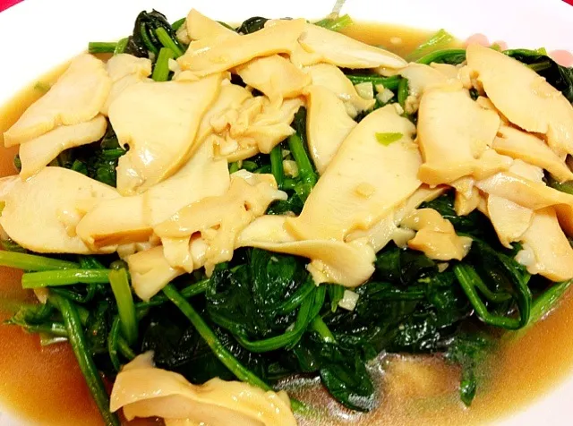 Braised Spinach with Abalone|12Dragonさん