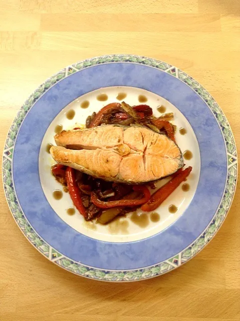 Grilled salmon with ratatouille|sheryl graceさん