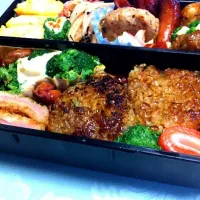 Snapdishの料理写真:焼きおにぎりお弁当|もふたんさん