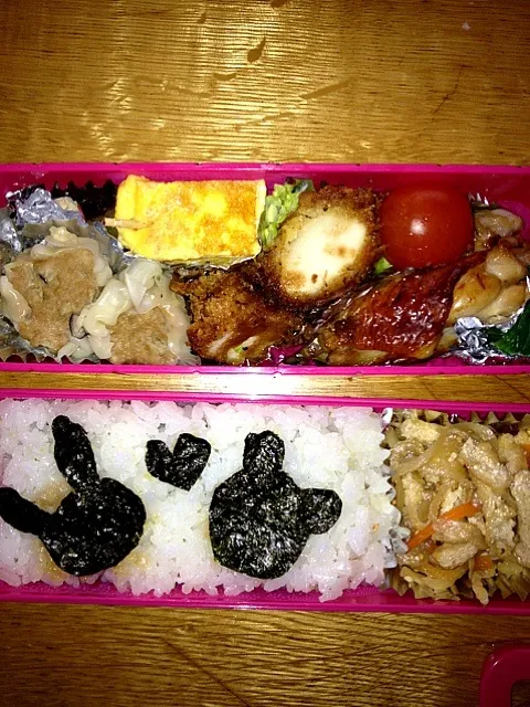 チキンカツとシュウマイ弁当|レナコさん