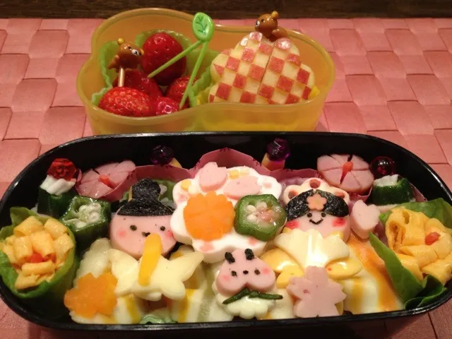 ムスコ弁＊年少さん2月のお弁当＊ひなまつり弁当|pipocoさん