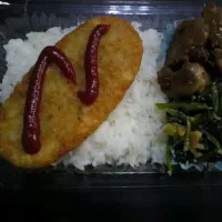 Snapdishの料理写真:ﾊｯｼｭﾎﾟﾃﾄ、ほうれん草バター、焼き鳥|ヒラタランナさん