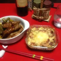 Snapdishの料理写真:ほうれん草のココットとアボカドの豚巻バルサミコ風|Ayaさん