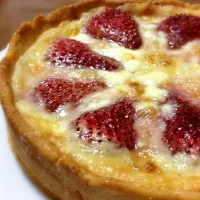 Snapdishの料理写真:苺のチーズケーキケーキタルト|しほさん