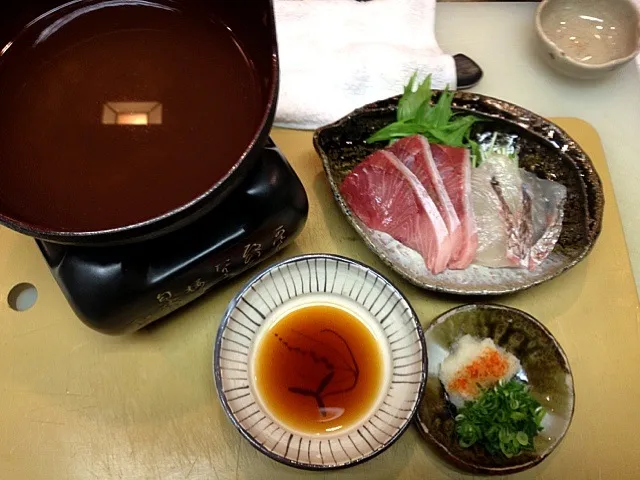 天然ブリと鳴門鯛のシャブシャブ|古賀勝之さん