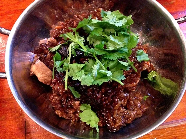 もち米と鶏肉とシイタケの炒め物|ハギーさん