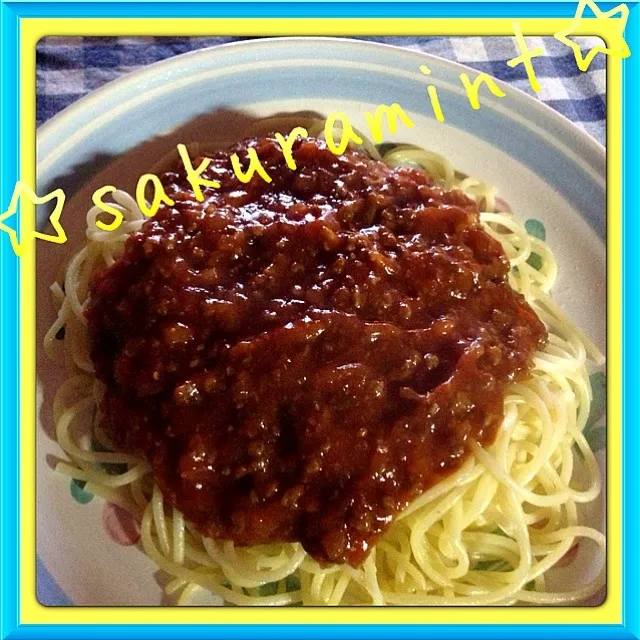 スパゲティミートソース🍝|sakuramintさん