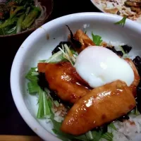 鶏肉の甘辛どん 温玉のせ♪|まひるのさん