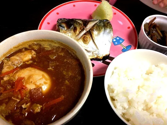 さばの塩焼き定食風|カツヤさん