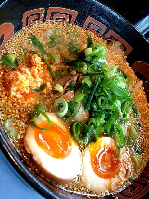 希望軒、胡麻味噌ラーメン  味玉サービス  満腹(^^;;|ハルさん