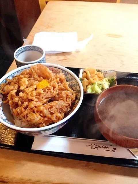 Snapdishの料理写真:赤坂 天茂 かきあげ丼|さる。さん