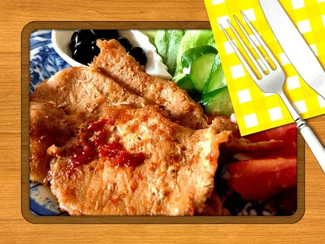 焼肉のタレでしょうが焼きwithコチュジャン / ginger-fried pork|鰻大好き❤さん