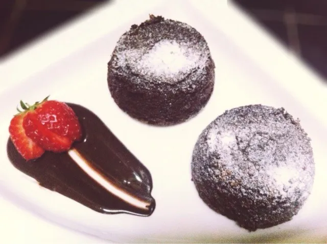 Dark chocolate lava cake 🍫|raghda p. taqiyyaさん