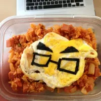 Snapdishの料理写真:Kimchi Fried Rice with fried egg on top|Ray Cheonさん