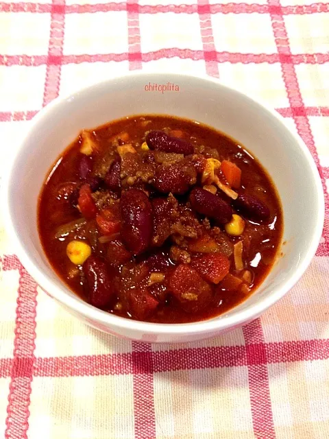 Country style homemade chili -Chili con carne|chitopilitaさん