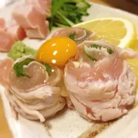 Snapdishの料理写真:新鮮すぎる鶏刺し♡|yokoさん