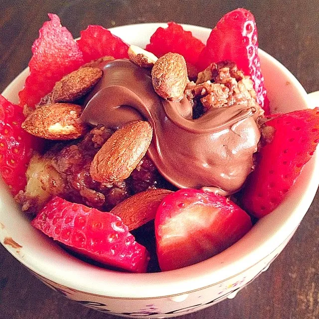 Chocolate chip strawberry oatmeal|Rianneさん