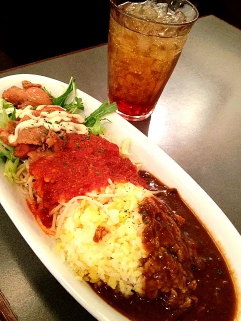 ボリューム満点☆照り焼きチキンとカレー＆ハンバーグランチセット|harunaさん