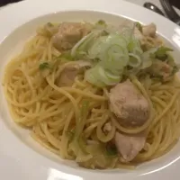 鶏とネギの和風パスタ|ちかなさん