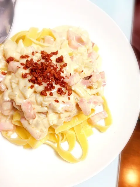 Homemade spaghetti carbonara|PhUnGさん