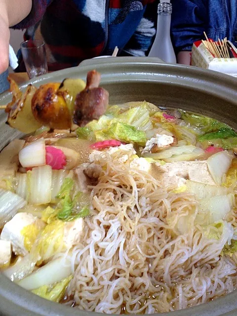 鶏モツ鍋は練り物満載！最後の蕎麦が絶品です♪|まんどしゃさん