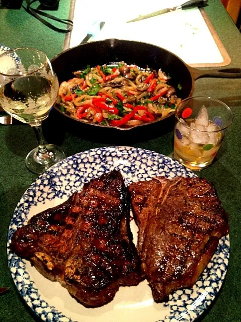 Grilled steak with Mitchell st veggies|amyさん